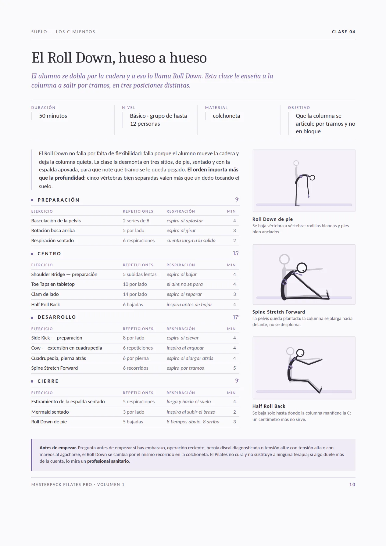 Página real del MasterPack Pilates Pro 4